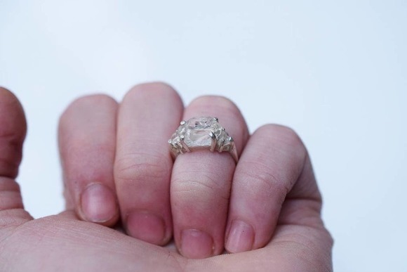 Alternative Engagement Ring Raw rustic Boho Promise Ring dainty unique s… - Picture 5 of 9